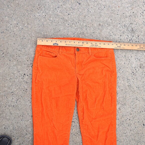 J.Crew Corduroy Jeans Size 31R Orange City Fit Straight Leg Fall Winter Pants - Picture 3 of 12